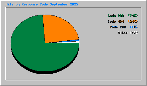 Hits by Response Code September 2025